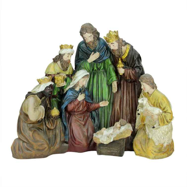 21" Religious Holy Family and Three Kings Christmas Nativity Scene Decoration