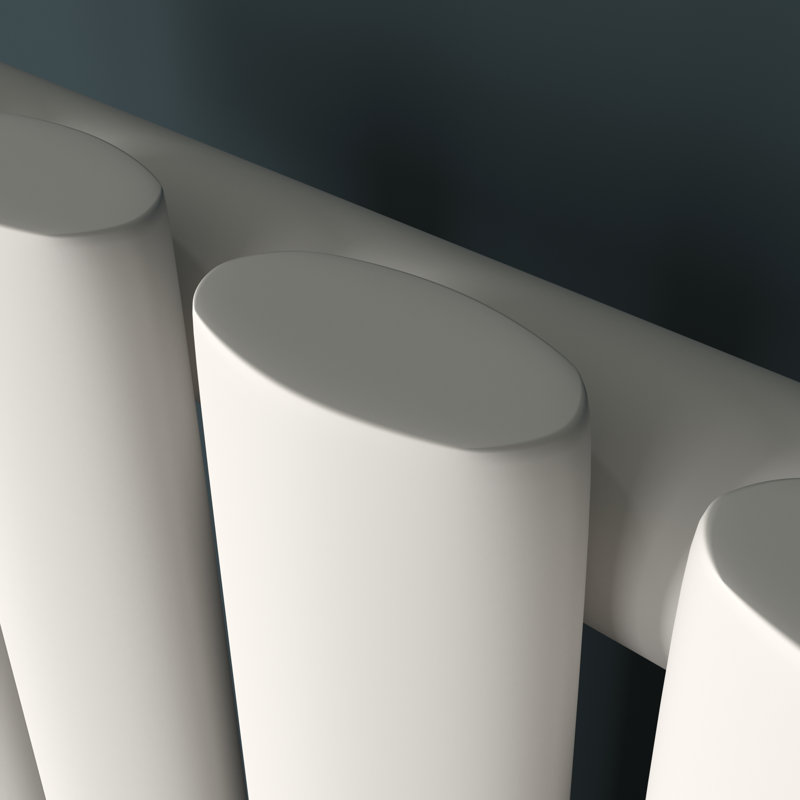 Alyssa Vertical Oval Panel Radiators, 178 x 35cm, White