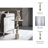 Lagretta Modern Metal and Marble Accent Table with Sculptural Aluminum Base, Contemporary Side Table with Sleek Design and Elegant Stone Top for Home Decor-343800608-343800609
