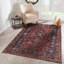 Tapis oriental bourgogne / bleu / doré tissé à la machine Katherine-753629694