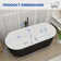 Colour 67''L x 31''W Freestanding Soaking Acrylic Bathtub with Chrome Drain and Overflow