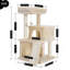 Arbre à chat multiniveaux pelucheux à double condos avec perchoirs confortables et cachettes douillettes pour jouer et se reposer-1375173460