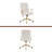 Textured Boucle Fabric Office Chair, Modern Height Adjustable Desk Chair With Padded Arms-883501151