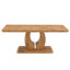 Table basse en bois rectangulaire, table basse moderne simple de 47 po avec base ajourée pour le salon