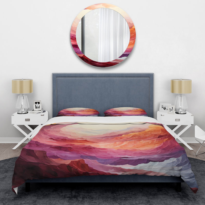 Colorful Rainbow Wave II - Ensemble de housse de couette arc-en-ciel, Housse de couette pour très grand lit