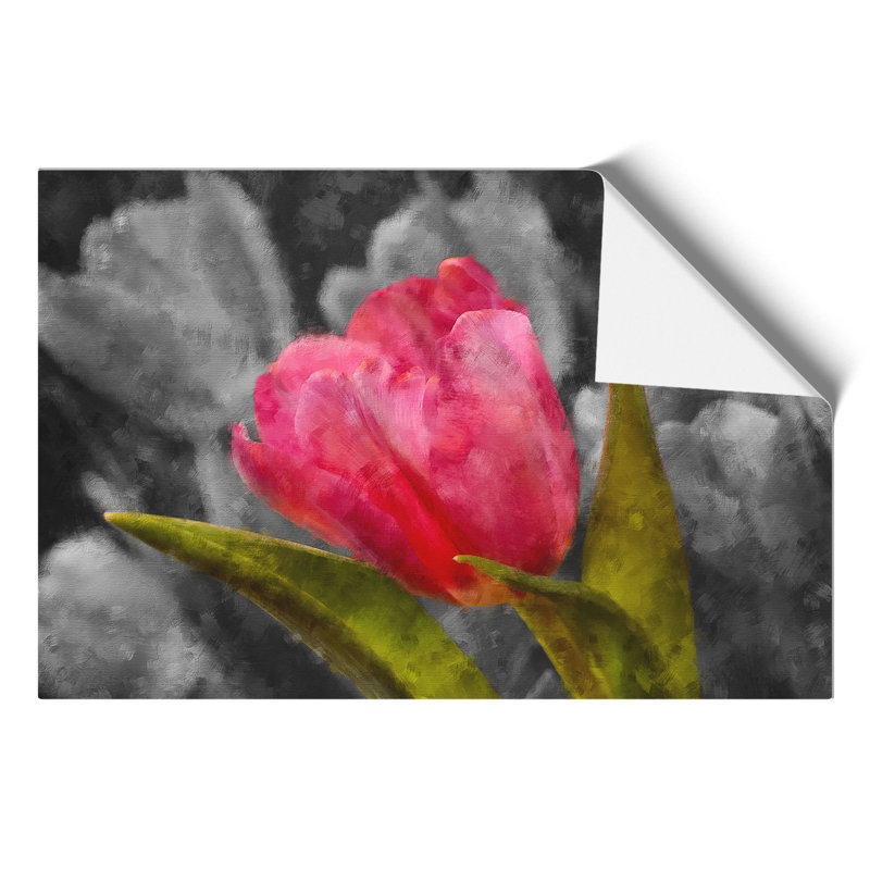 Pink Tulip Flower - No Frame Print, 21cm H x 30cm W x 0.1cm D