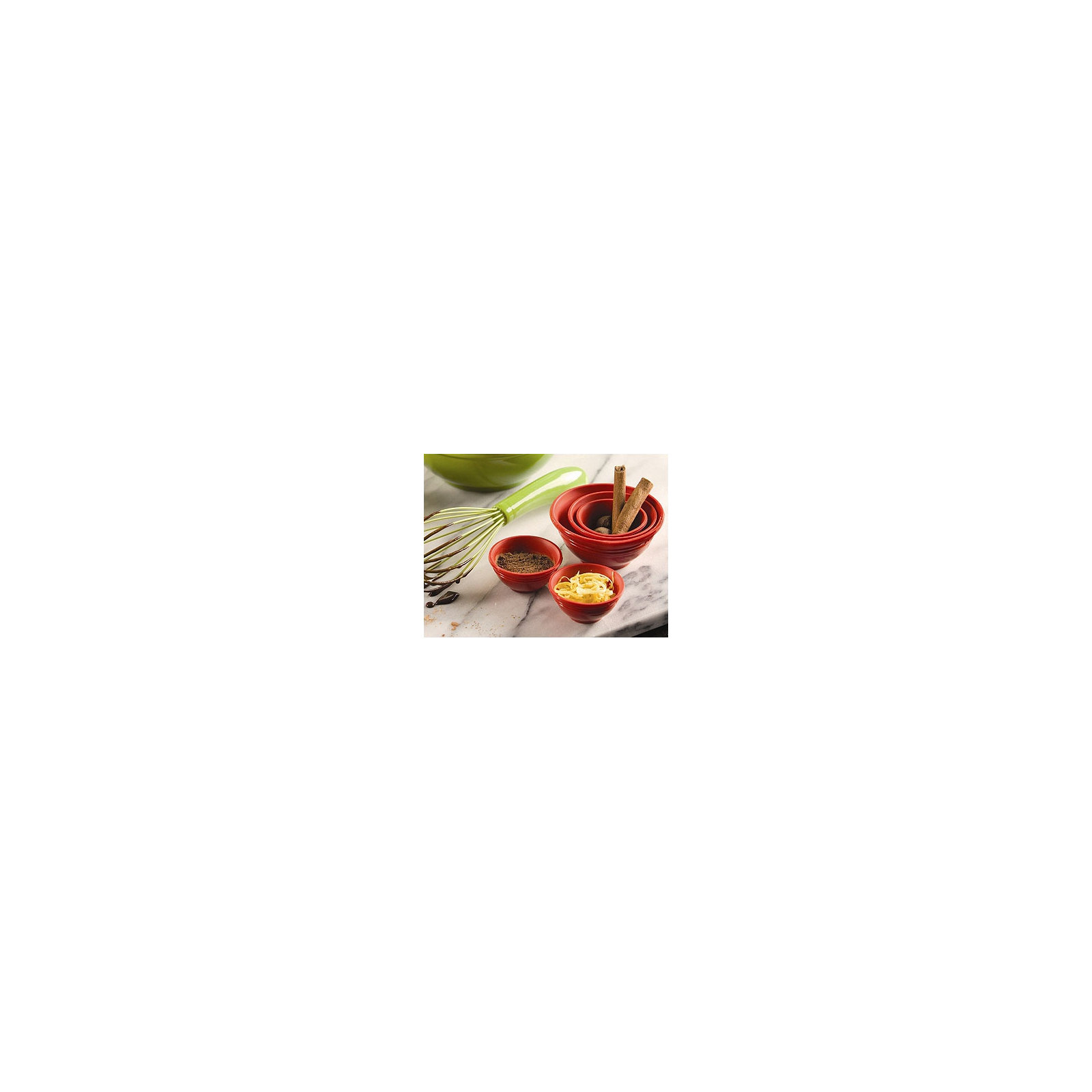 Le Creuset Silicone 4 Piece Prep Bowl Set, Cerise