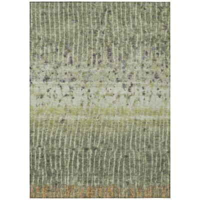 Machine Washable Indoor/Outdoor Chantille ACN2406 Abstract Rug