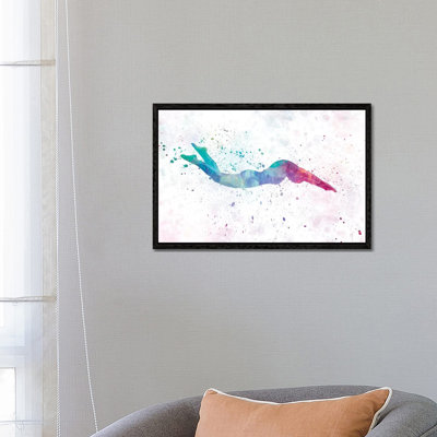 Swimming Silhouette IV by Paul Rommer - Painting on Canvas