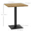 Table de salle à manger carrée Jamarea avec piètement en acier pour salle à manger