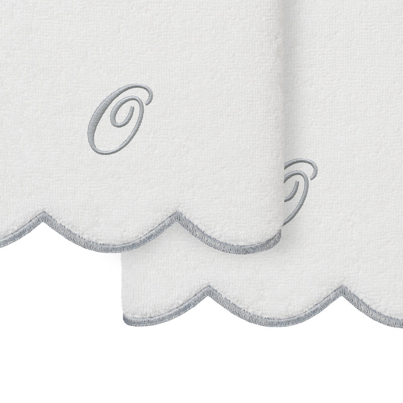  Ensemble de serviettes 100% coton turque ADORNIA, Ensemble de 2 essuie-mains, O, Blanc / Gris