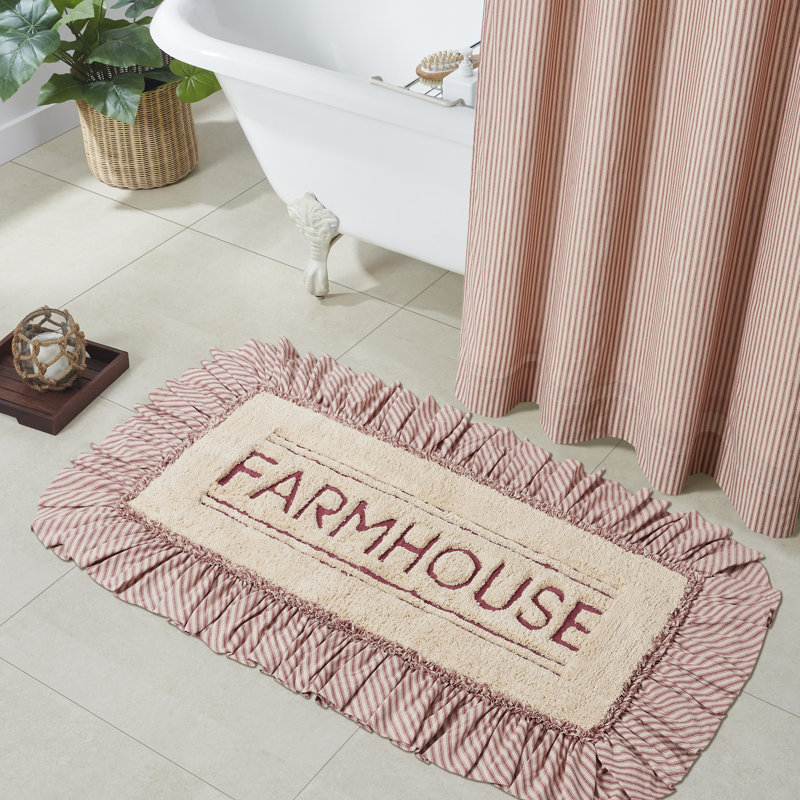 Sawyer Mill 100% Cotton Non-Slip Bath Mat, 27" W x 48" L, Dark Tan