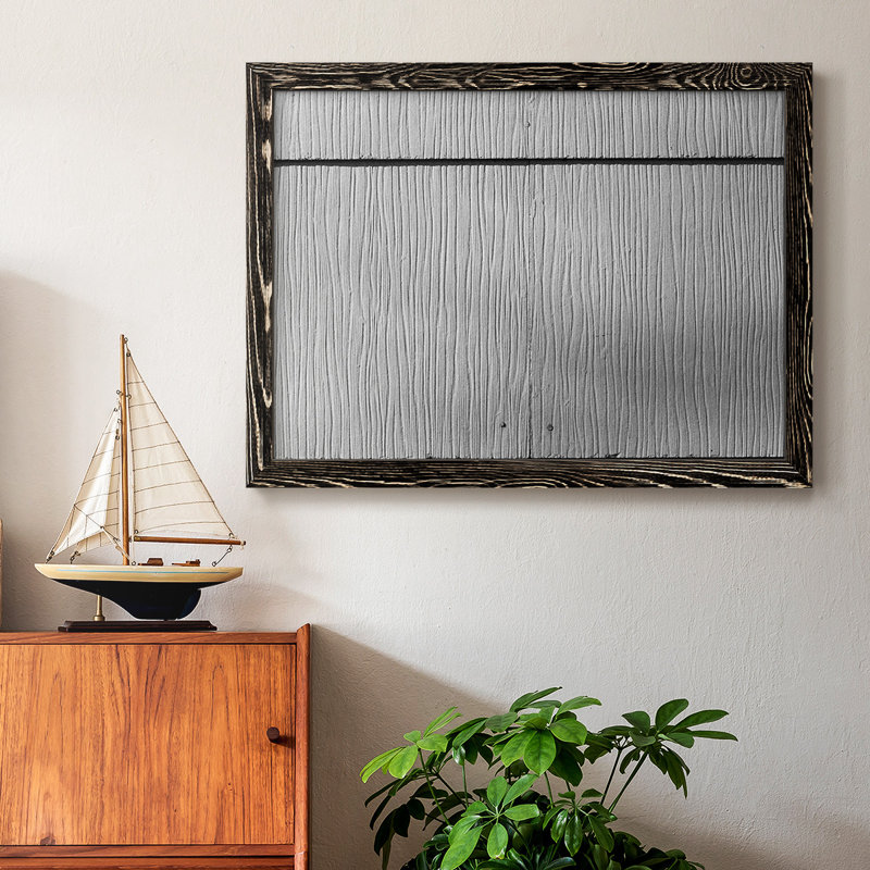 Found Textures I - Toile tendue avec châssis rustique, H 22 po x l 32 po x P 1,5 po, Noir