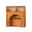 Modern log style solid wood open bookcase