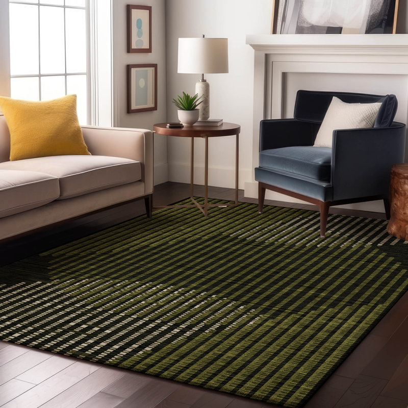 Tapis Corum AMF1001 lavable à la machine de qualité supérieure, Rectangle 5 pi x 7 pi 6 po