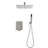 Brushed Nickel Ceiling Mounted Shower Kit . 10" Head & Handheld. Natural Rainfall Experience. Self-Cleaning Nozzle. Bathroom Wall Mount. Brass Mount Feeling. .-121169392