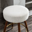 Tabouret pivotant Mid-Century 360 blanc - rembourré Boucle