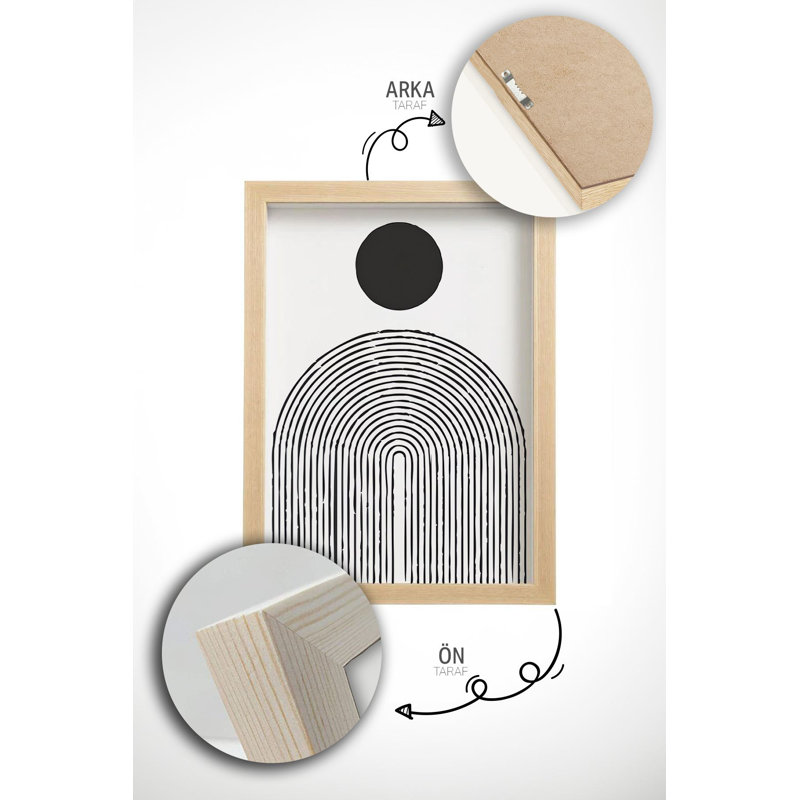 Peinture décorative en panneau de fibres à densité moyenne (3 pièces), Naturel