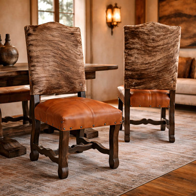 Chaise en cuir et cuir Sierra Brindle