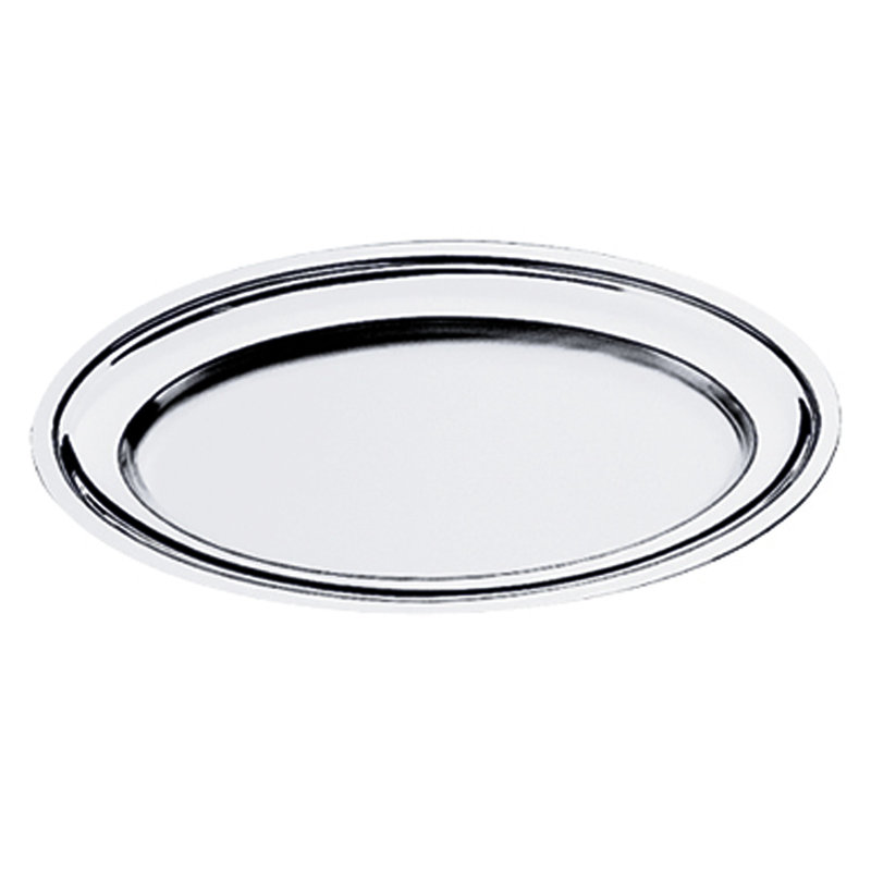 Oval Serving Plate with Reinforced Edge L: 11-3/4" W: 8-1/4"