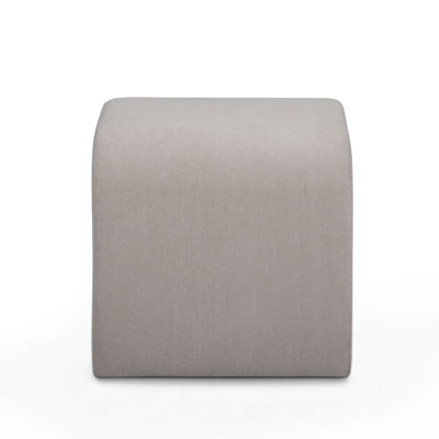 Repose-pieds en velours taupe Desi