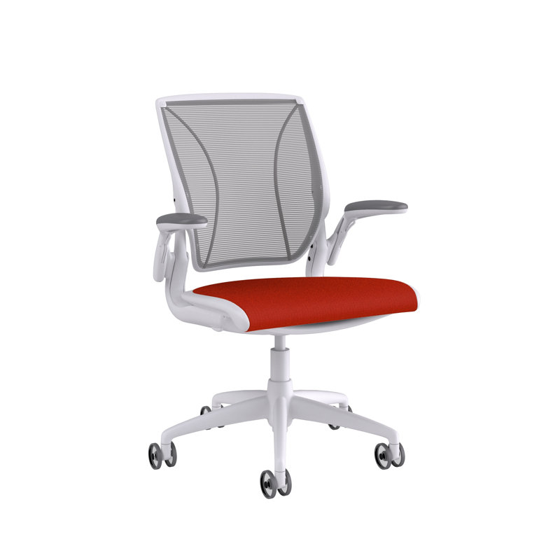 Mesh Task Chair, Catena/Cornflower, Pinstripe/Silver, White