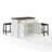 Catelaya Wood Kitchen Island Set