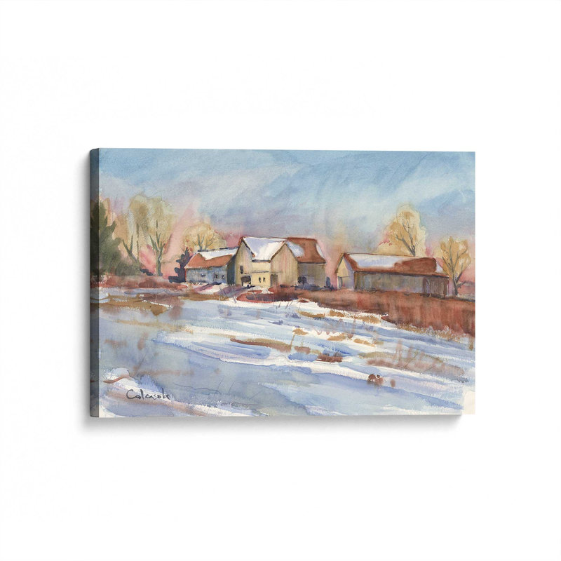 Reproduction d'art sur toile «Suffield's Missed Barn» par Stephen Calcasola, H 12 po x l 16 po
