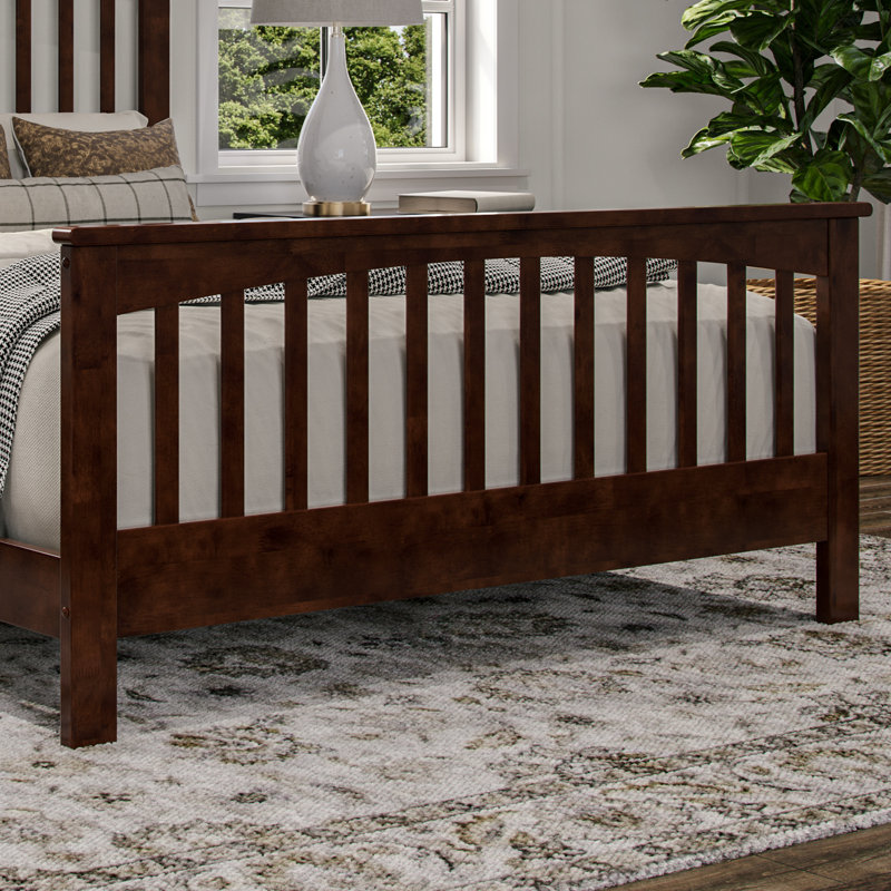 Brooklyn Foundation Bed with Matching Footboard, Walnut, Queen