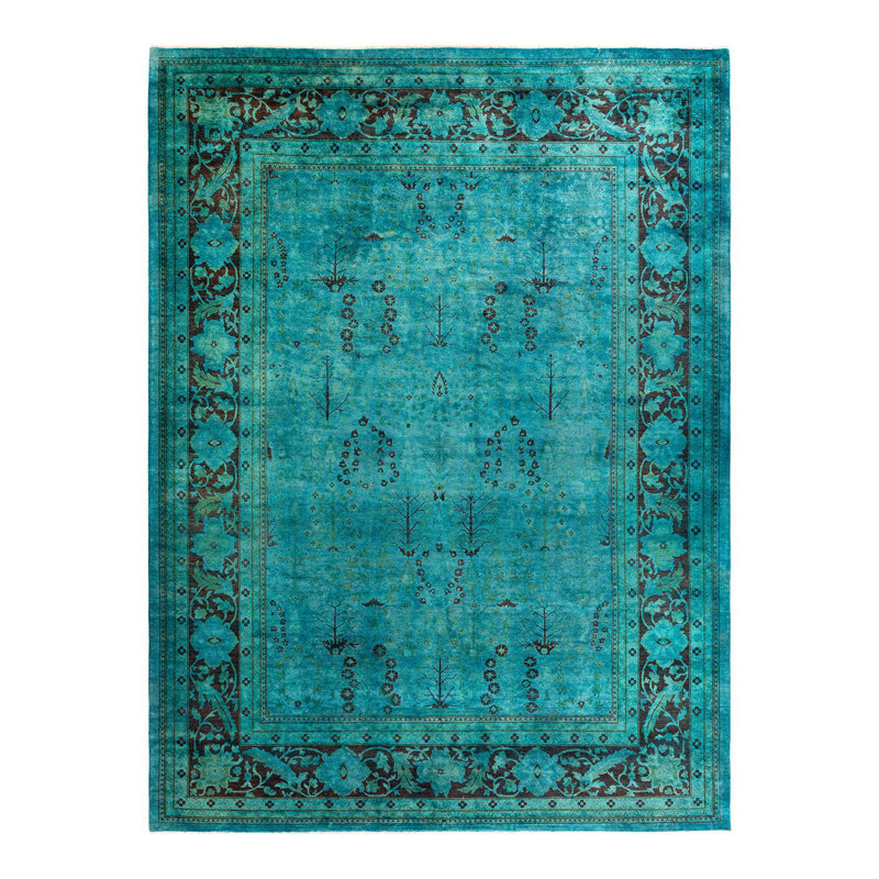Overyed One-of-a-Kind Rectangle 9' X 12' Hand Knotted Area Rug