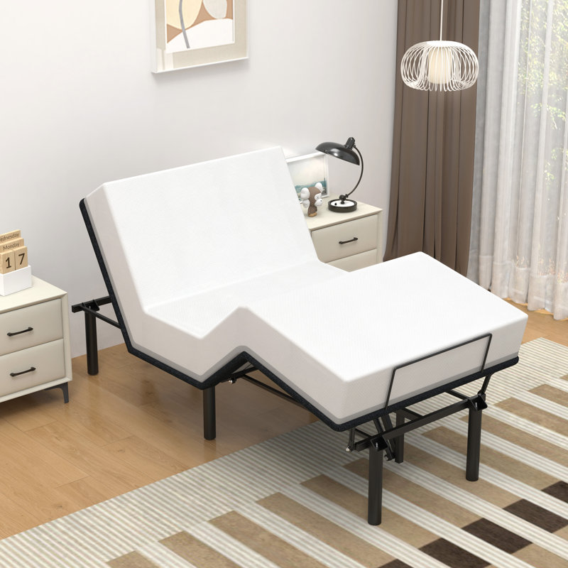 Adjustable Bed Base,Bed Frame with Head and Foot Incline,Anti-Snore, Wireless Control, TXL