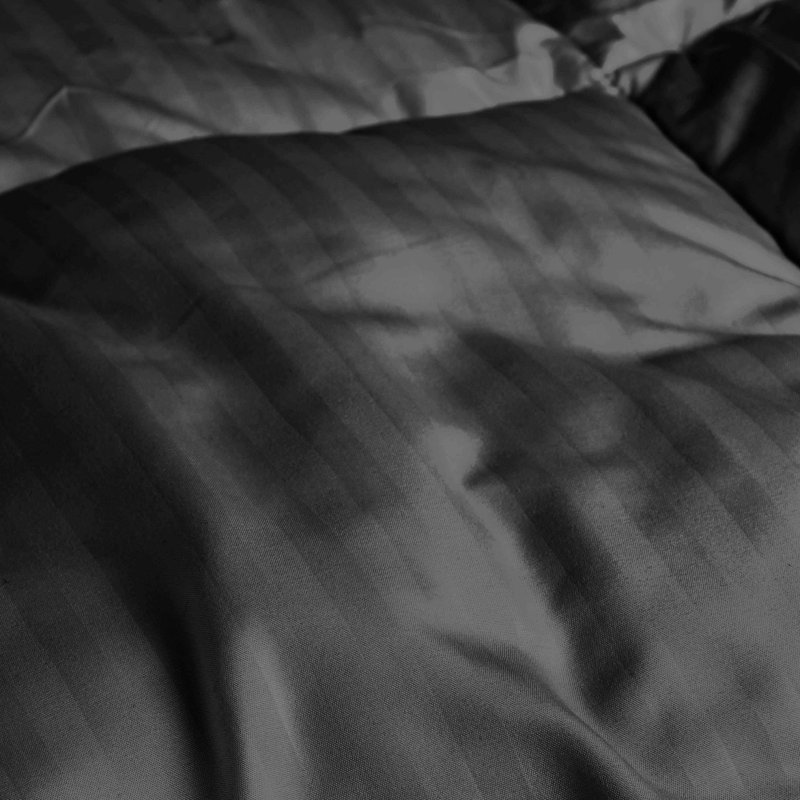 Charcoal Striped Reversible Microfiber Down Alternative Comforter