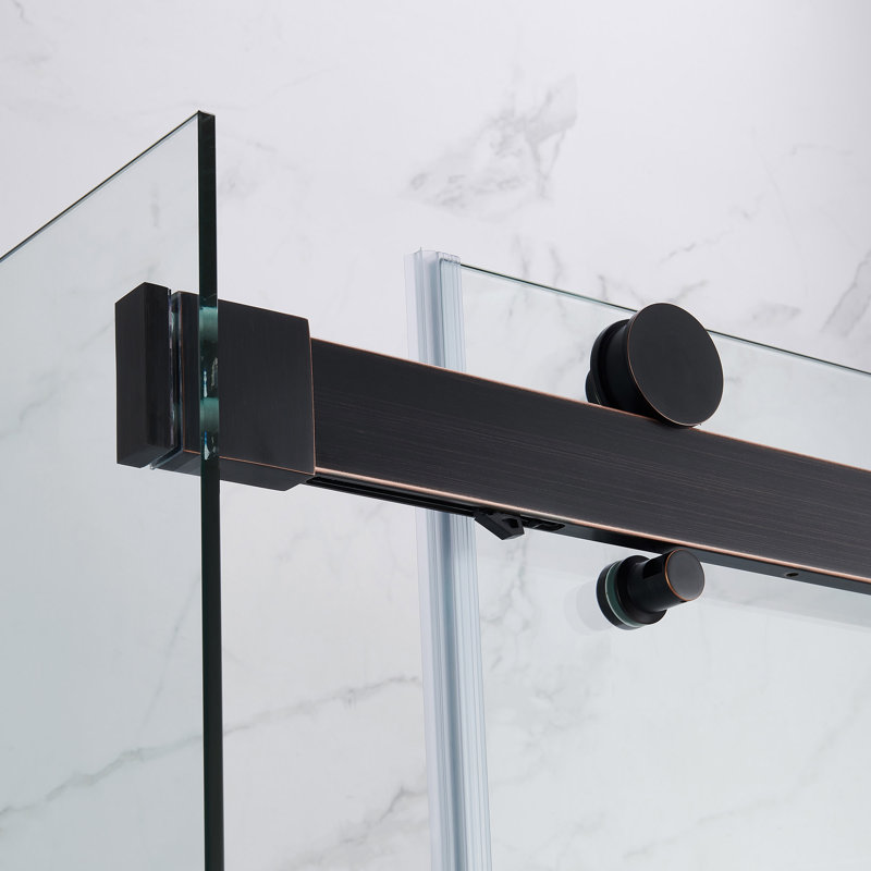 OVE Decors Bel Soft Close 60" x 78" Frameless Sliding Soft Close Shower Kit, Oil Rubbed Bronze