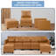 Canapé modulaire en U convertible 5 places avec repose-pieds et méridienne réversible Rudolfa-101482563