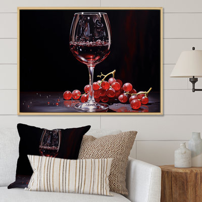 Lueur de grenat sur toile