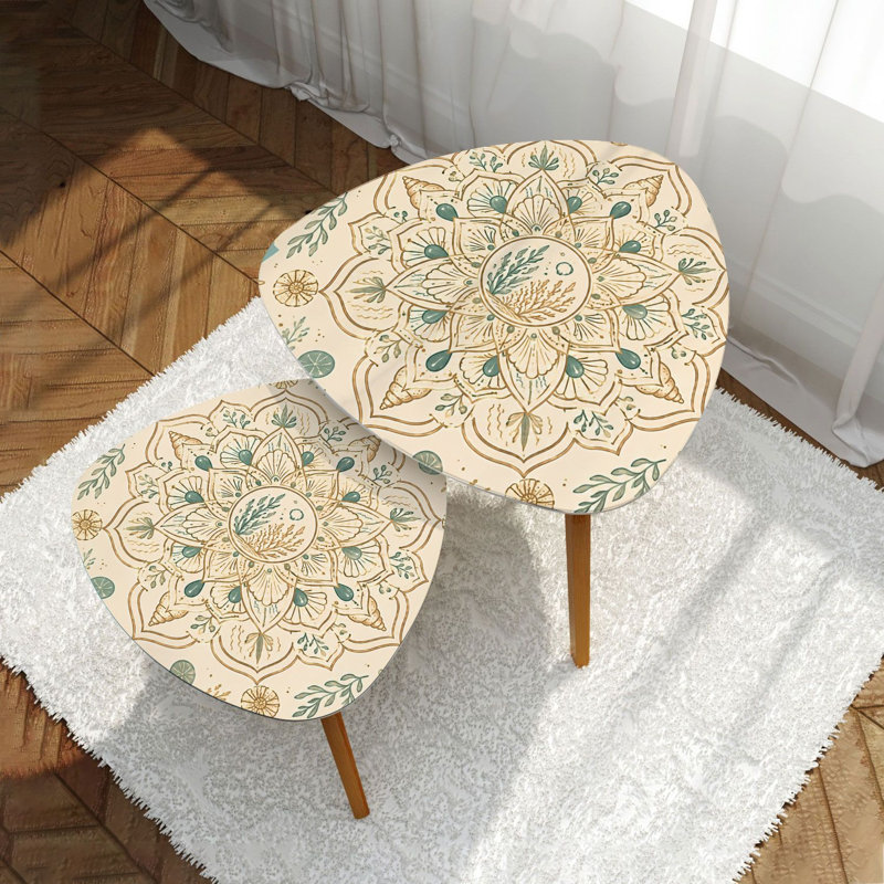 Ensemble de 2 tables basses gigognes Triangle
