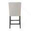 Ensemble de 2 tabourets de comptoir capitonnés contemporains en tissu, gris clair-1051082676