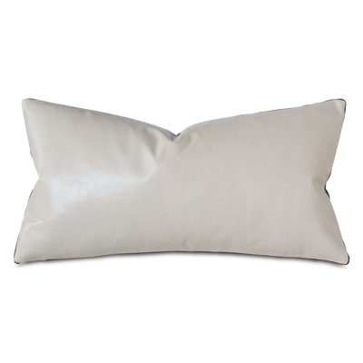 Housse et insert de coussin rectangulaire en cuir Tudor