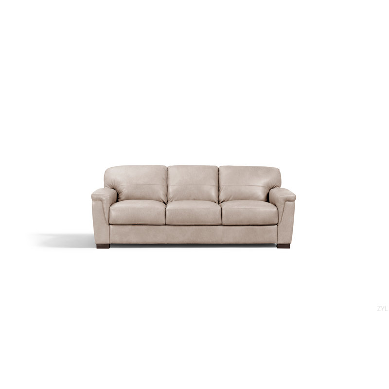 Cornelia Beige Leather Sofa