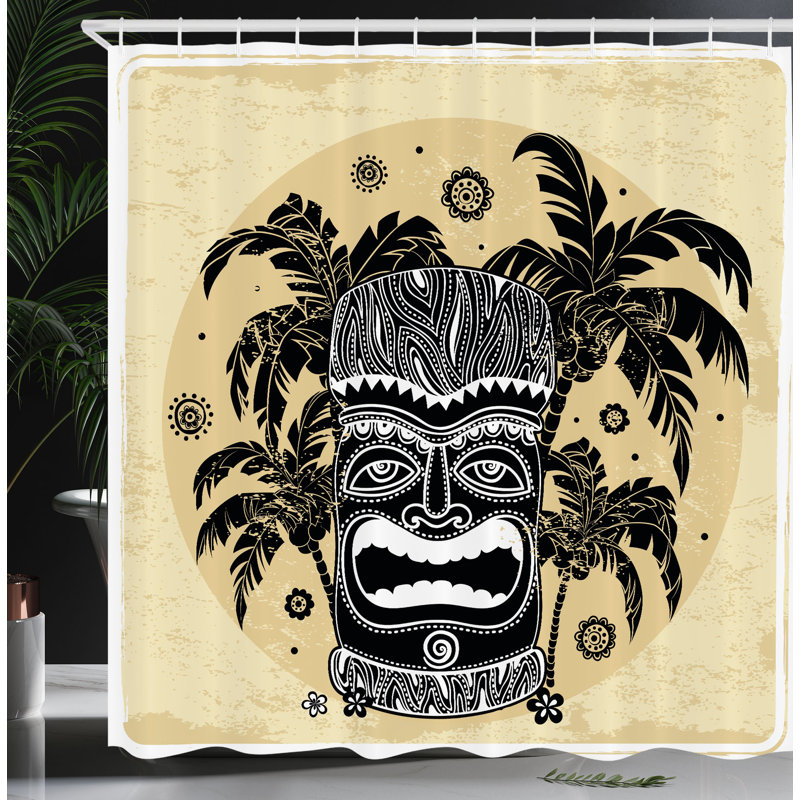 Shower Curtain with Hooks Included, 75"H x 69"W