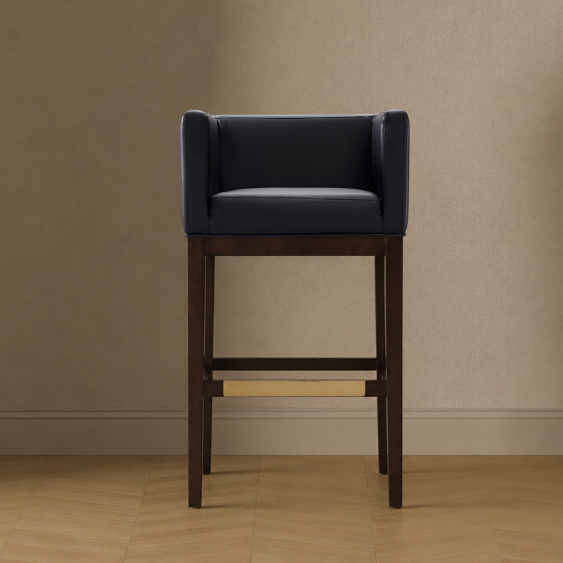 Tabouret de bar Kingsley, Tabouret de bar (siège d'une hauteur de 30 po), Noir, noir, noir, noir
