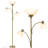 Sky Dome Double 72 in. Industrial 3-Way Dimming LED Floor Lamp with 3 Versatile Adjustable Bowl Shades-62954078
