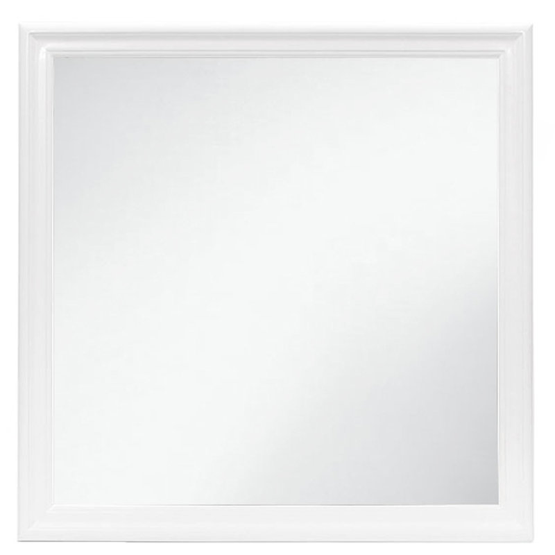 Miroir blanc avec cadre, Blanc