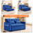 54" Velvet Convertible 3-In-1 Sofa Bed-335867754