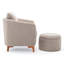 Upholstered Barrel Chair With Footstool-1484335240