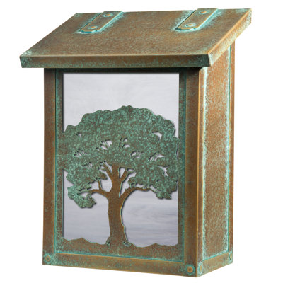 Boîte aux lettres murale verical chêne tree