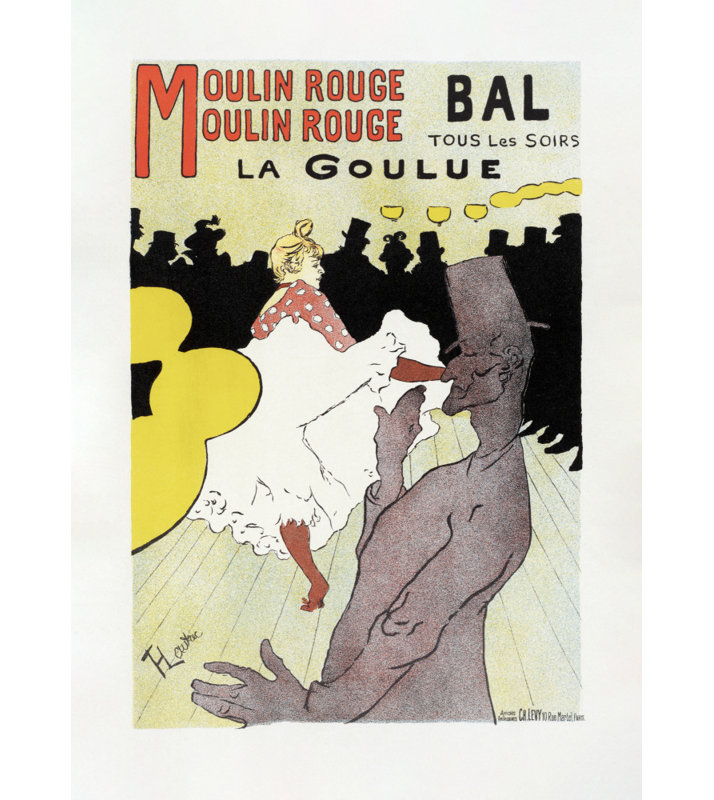 Affiche Pour Le cabaret la Goulue (1898, 91.44 cm H x 60.96 cm W