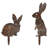Elegant Hand-Painted Decorative Garden Object Set (2 Pieces), 20.5 x 13.8 inches & 22.0 x 9.4 inches | 100% Metal, Thickness: 0.06 inches | No Assembly Required, Unique Color Variations for Stylish Outdoor Décor-1234652283