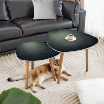 Ensemble de 2 tables basses gigognes Triangle