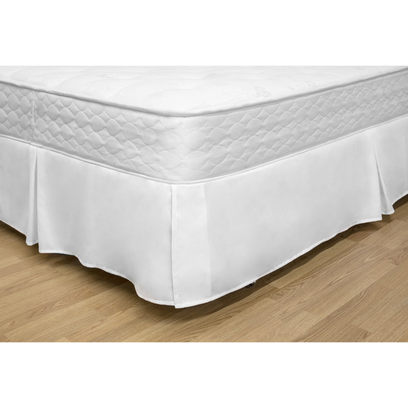 Jupe de lit en microfibre tissée 14 po, Grand, Blanc